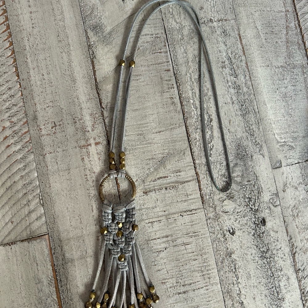 Noonday Collection Gray-blue and Gold Necklace